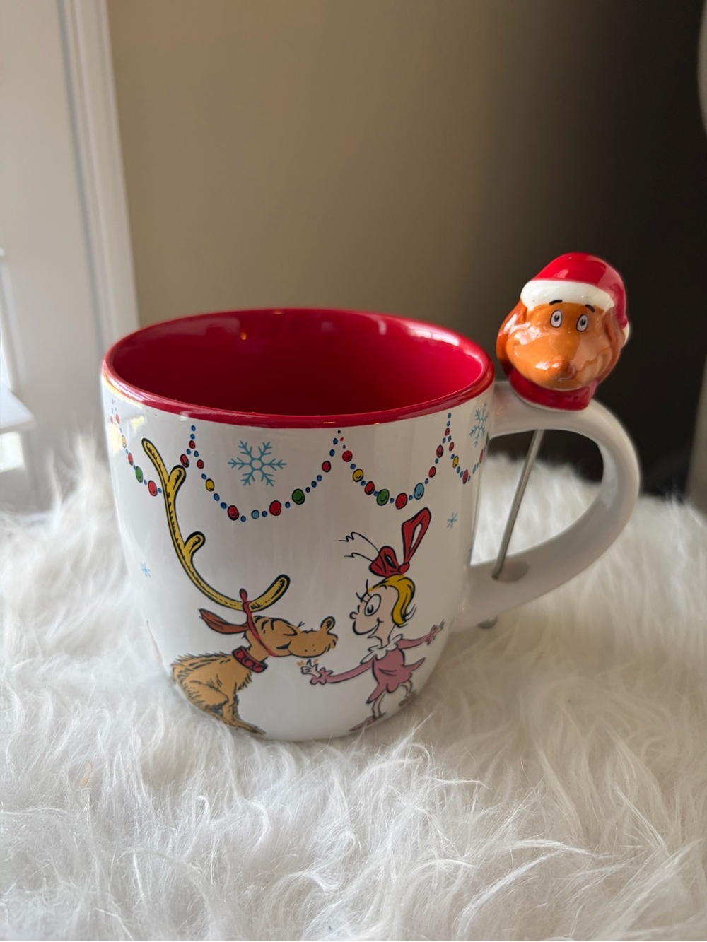 Holiday Dr. Seuss Who-ville Ceramic Mug with Red Interior